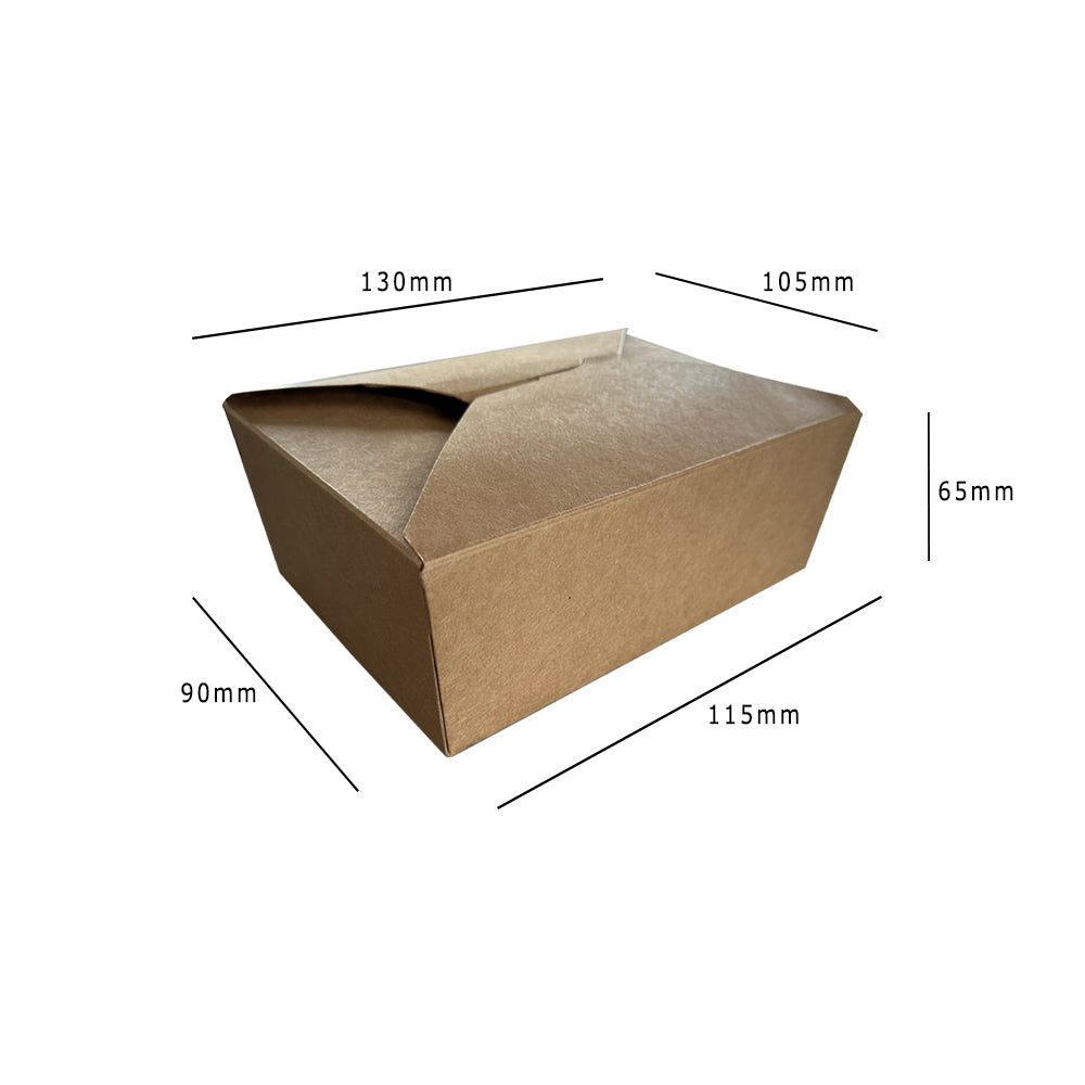 Kraft 800ml Deli Meal Box 130x105mm Pack 200 - Propus Packaging