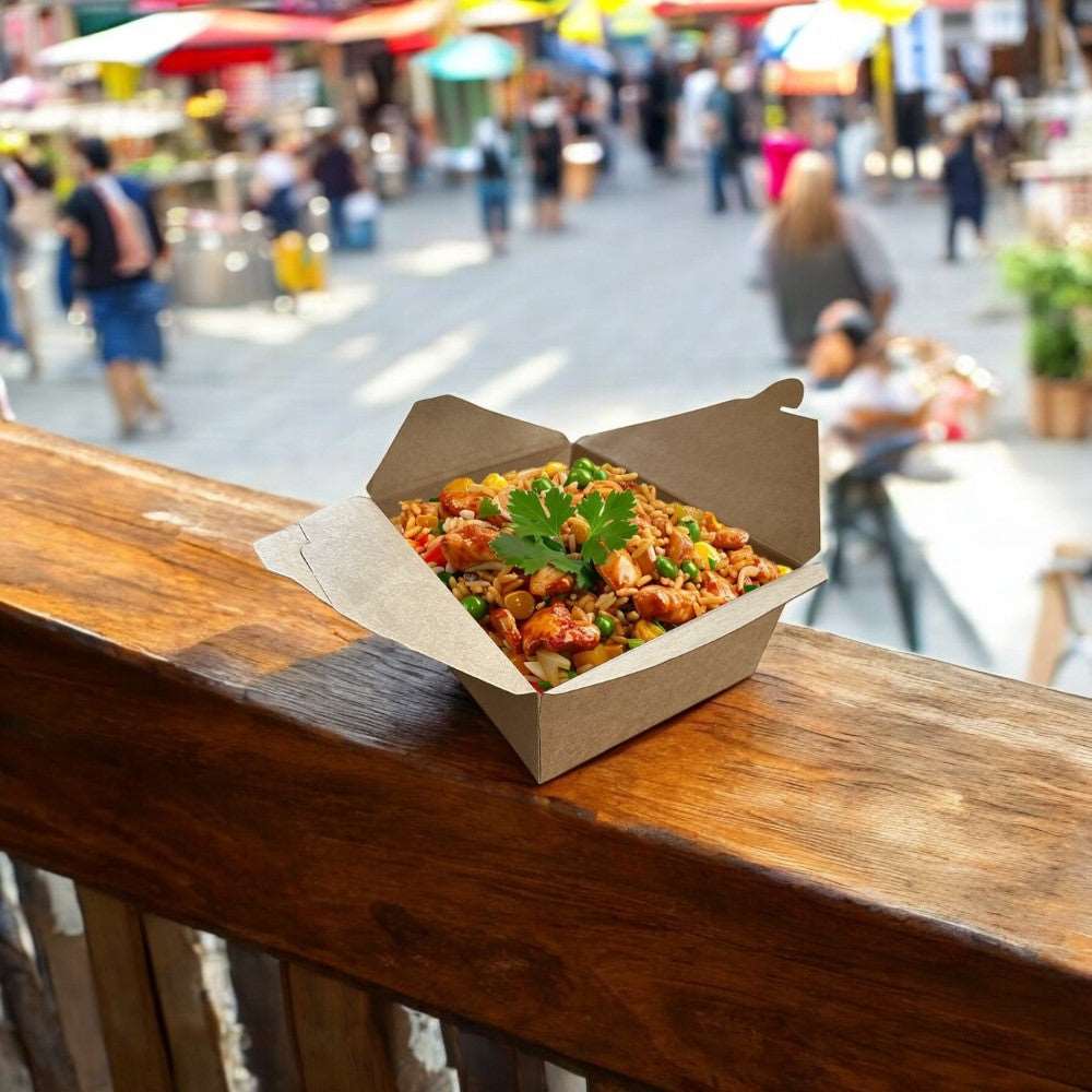 Kraft 800ml Deli Meal Box 130x105mm Pack 200 - Propus Packaging