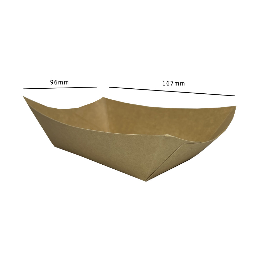 Kraft Food Tray 167x96x61mm Pack 500 - Propus Packaging