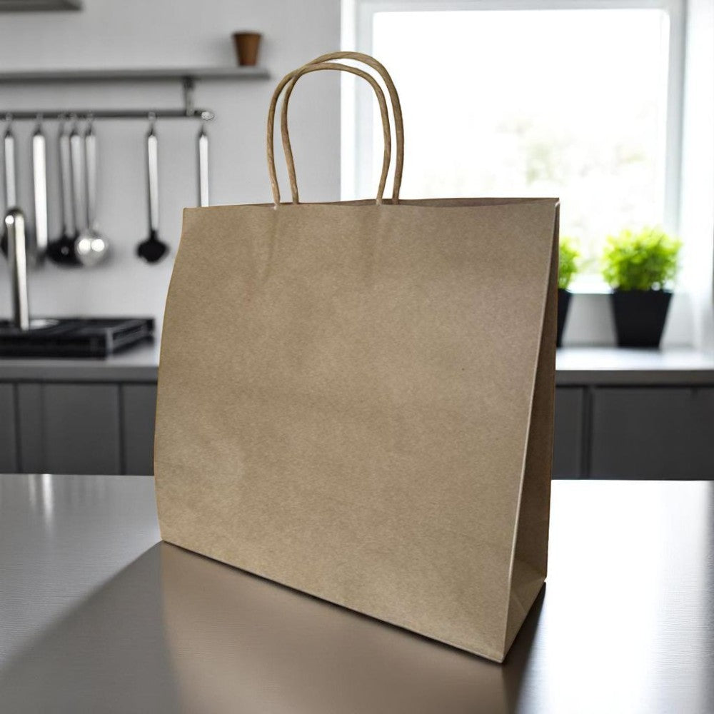 Kraft Paper Carrier Bag With Twist Handle 280x150x280mm - Propus Packaging