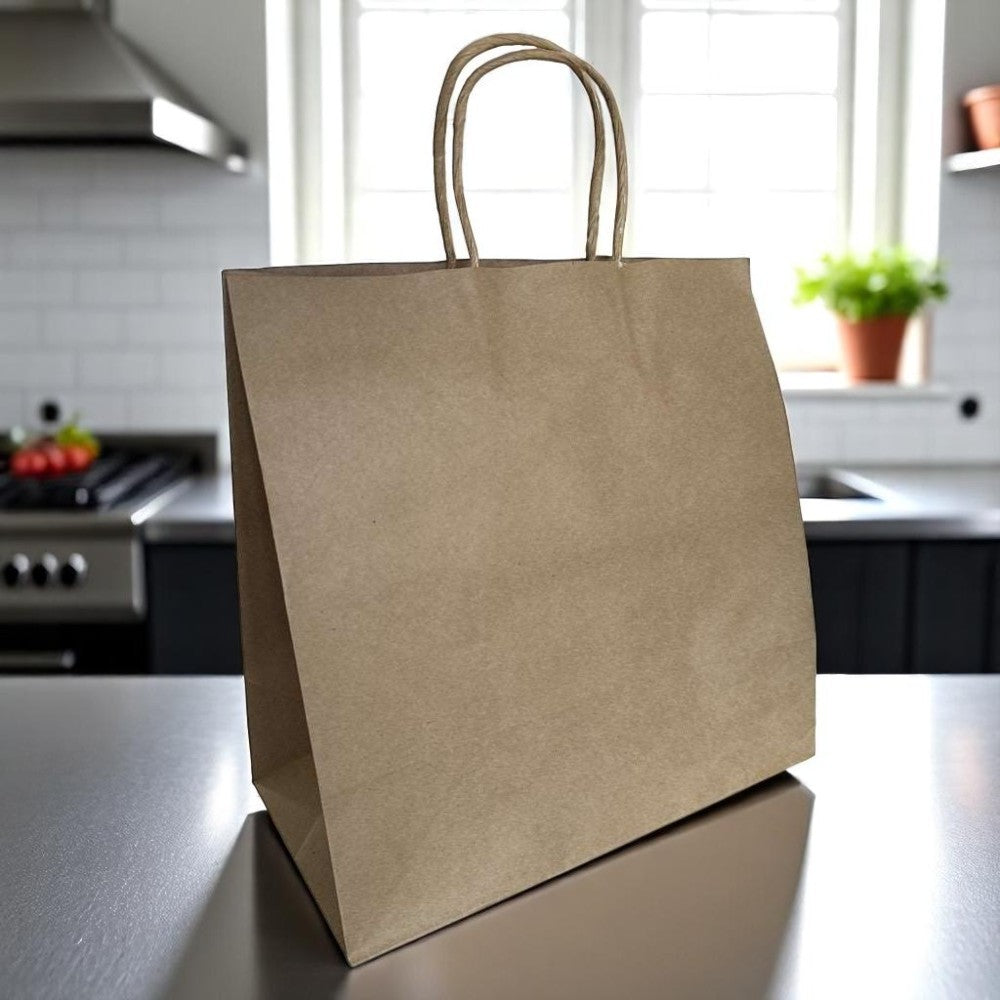 Kraft Paper Carrier Bag With Twist Handle 290x160x300mm - Propus Packaging