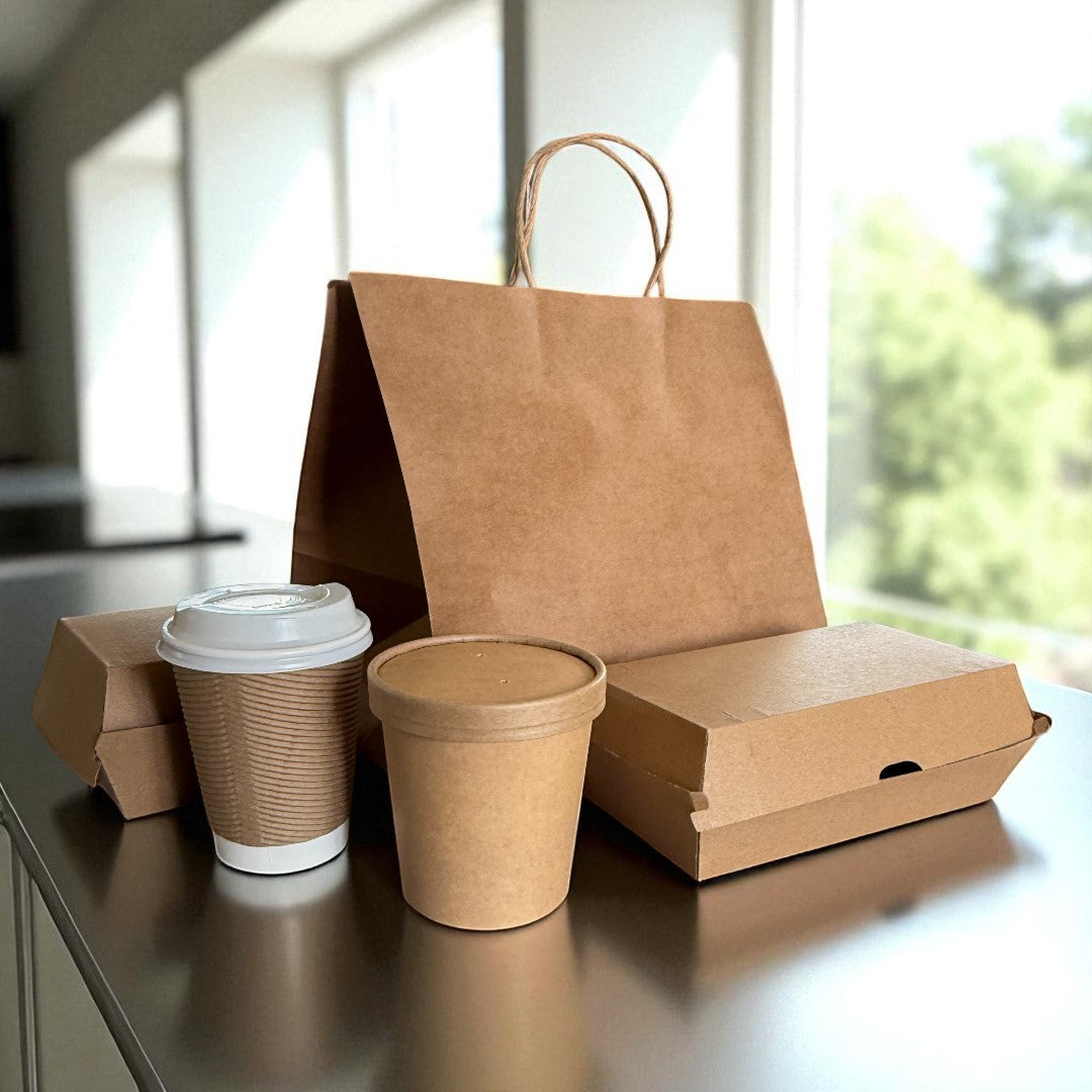 Kraft Paper Carrier Bag With Twist Handle 320x220x280mm Lifestyle - Propus Packaging