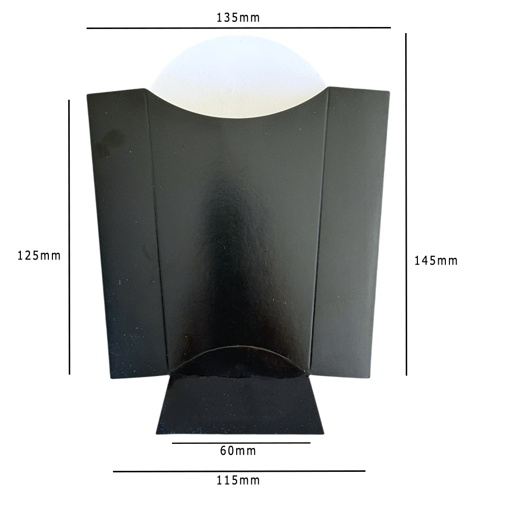 Large Black Chip Scoop Dimensions - Propus Packaging