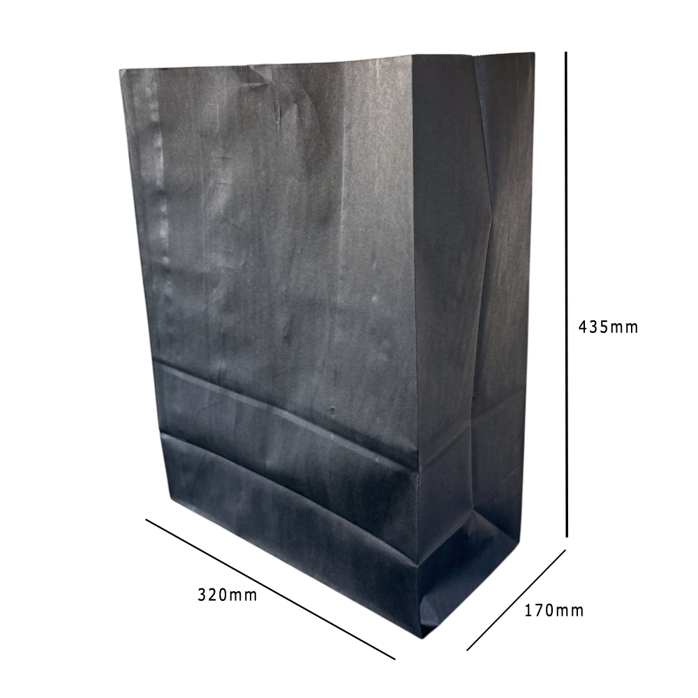 Large Black Grab Bag 320x170x435mm Dimensions - Propus Packaging