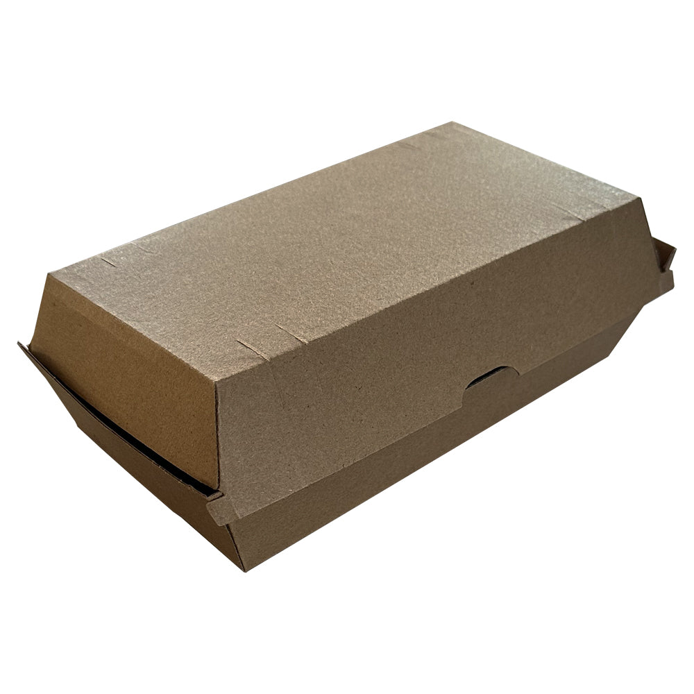 Kraft Clamshell Meal Box 204x109x77mm Pack 200 - Propus Packaging