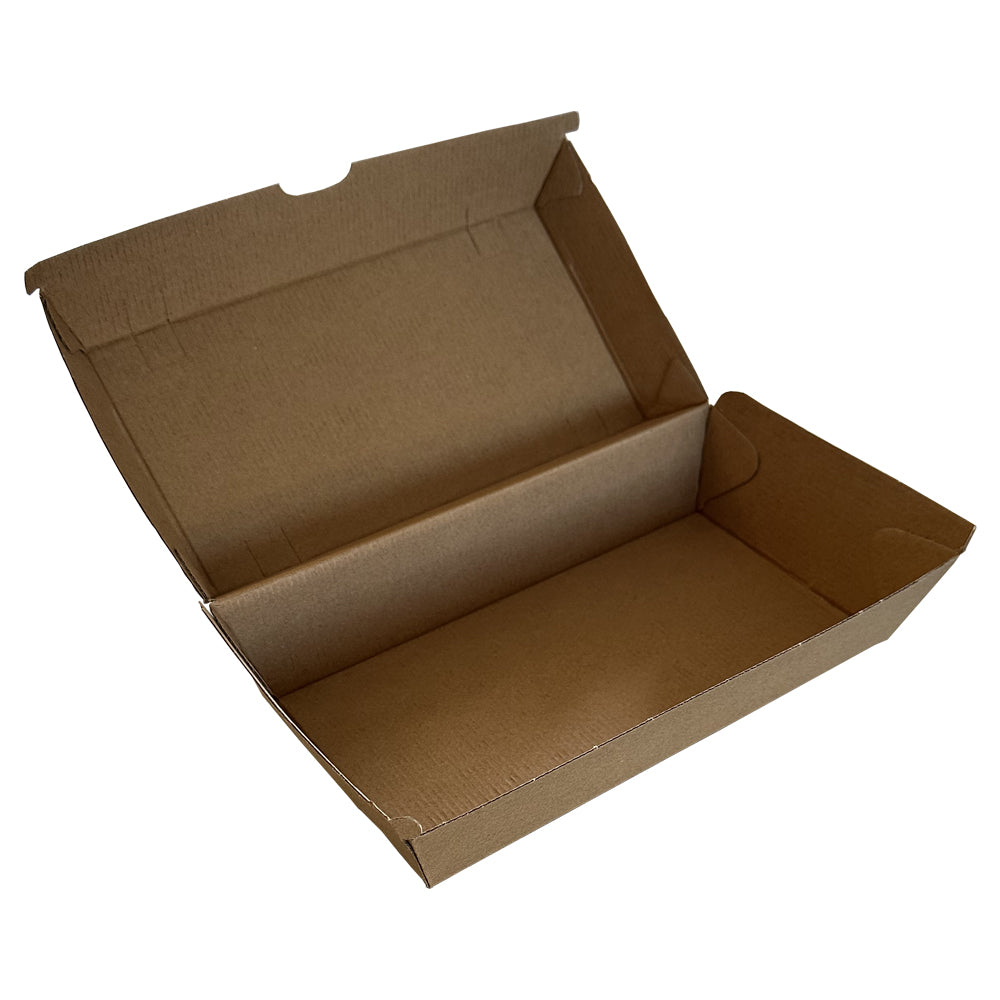 Kraft Clamshell Meal Box 204x109x77mm Pack 200 - Propus Packaging