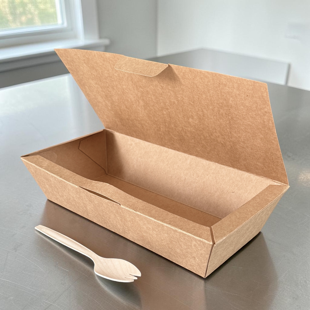 Large Kraft Meal Box Open - Propus Packaging