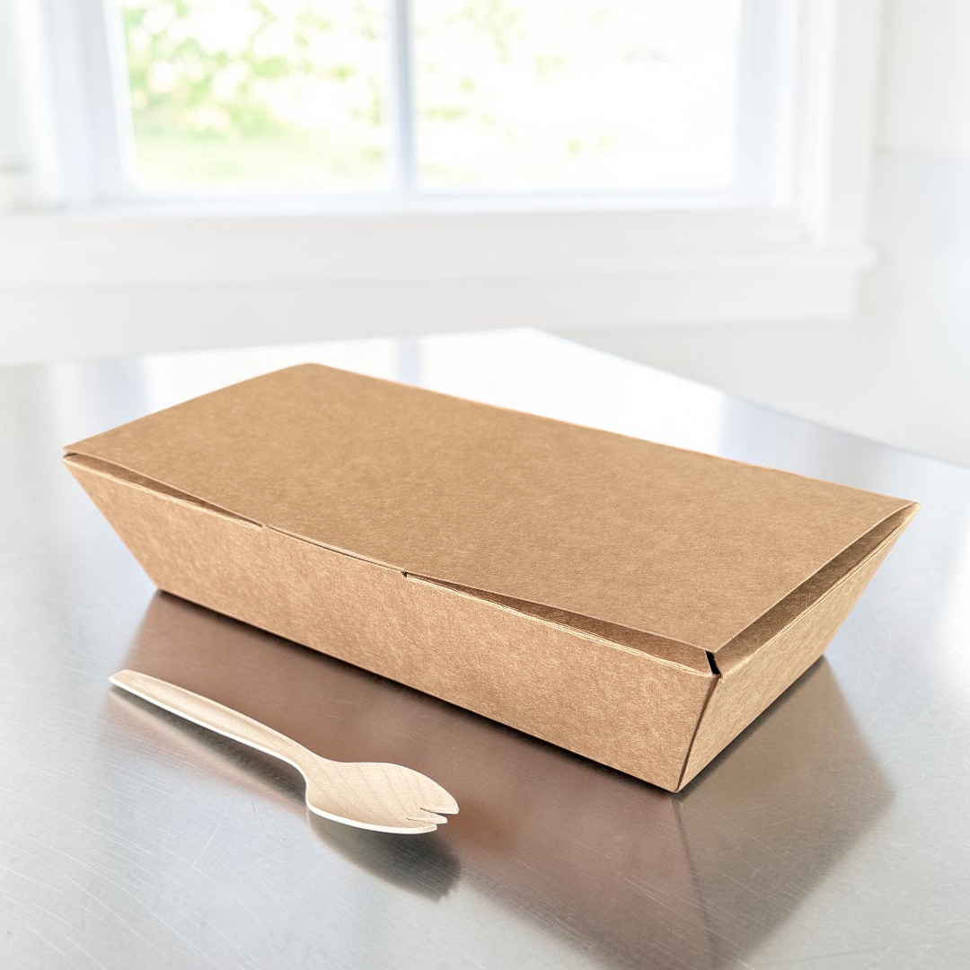 Large Kraft Meal Box Closed - Propus Packaging