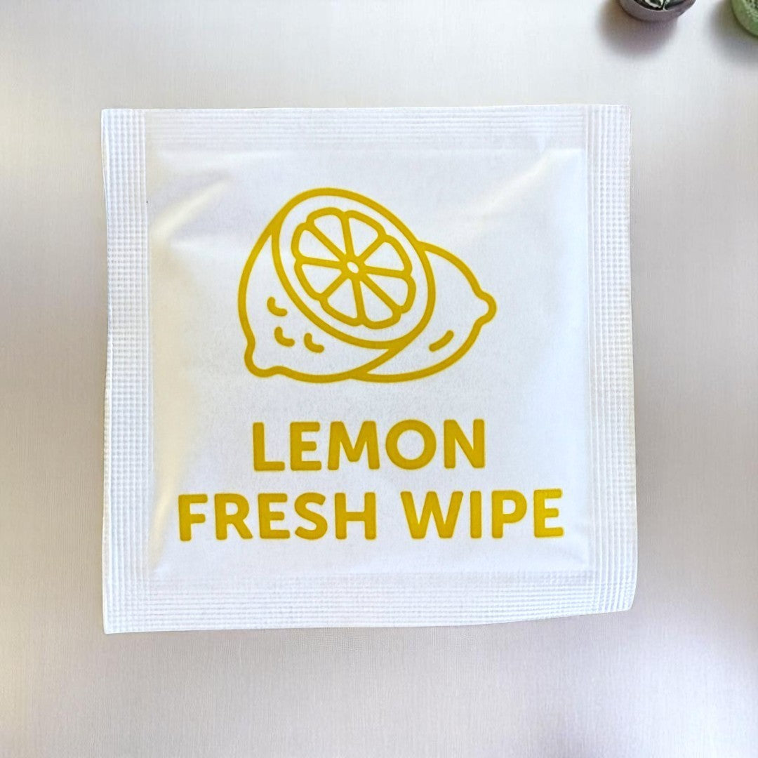 Lemon Fresh Wipe Sachets Single - Propus Packaging