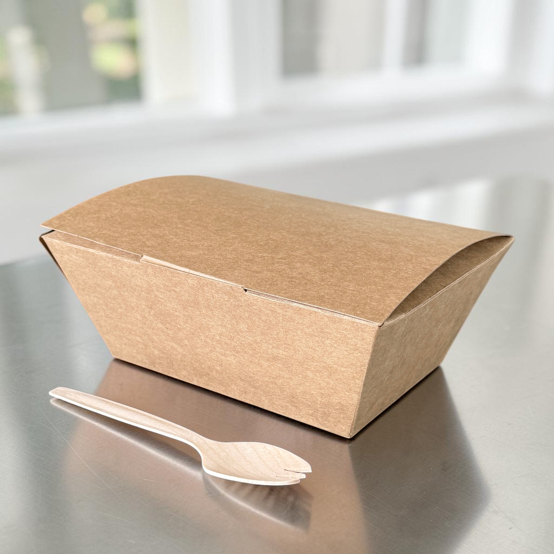 Medium Kraft Meal Box Closed - Propus Packaging