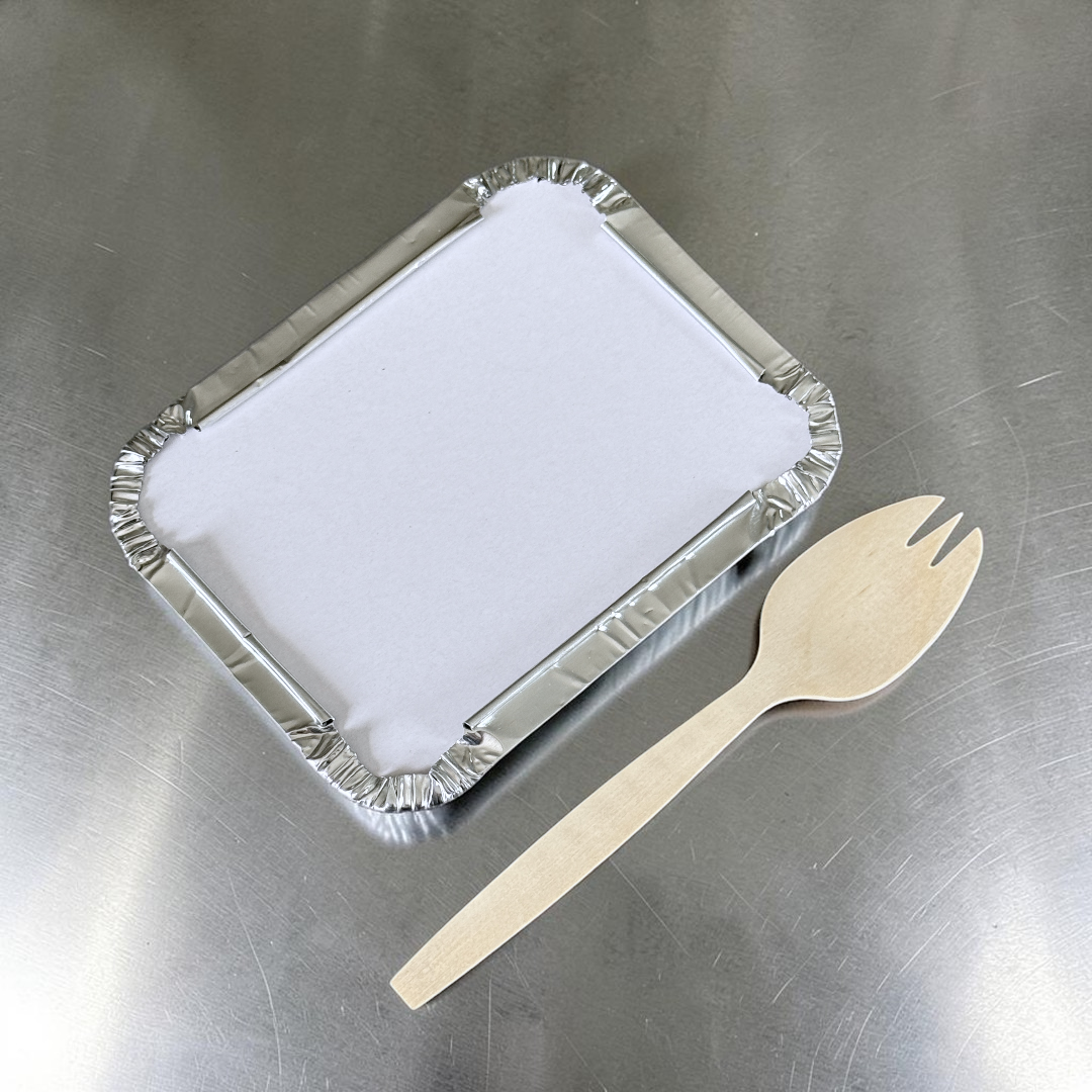 No.1 Aluminium Foil Container With Foil Lined Poly Board Lid Closed - Propus Packaging