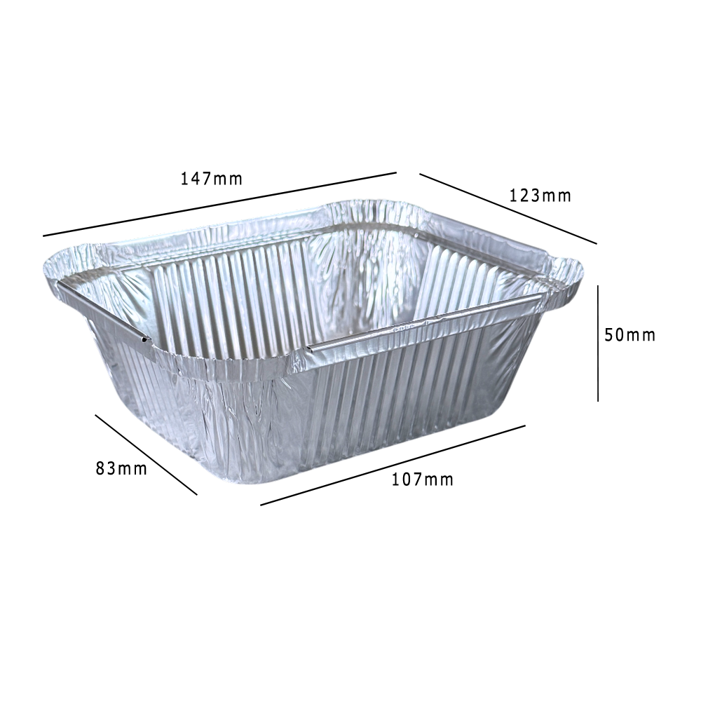 No.2 Aluminium Foil Container With Foil Lined Poly Board Lid Dimensions - Propus Packaging