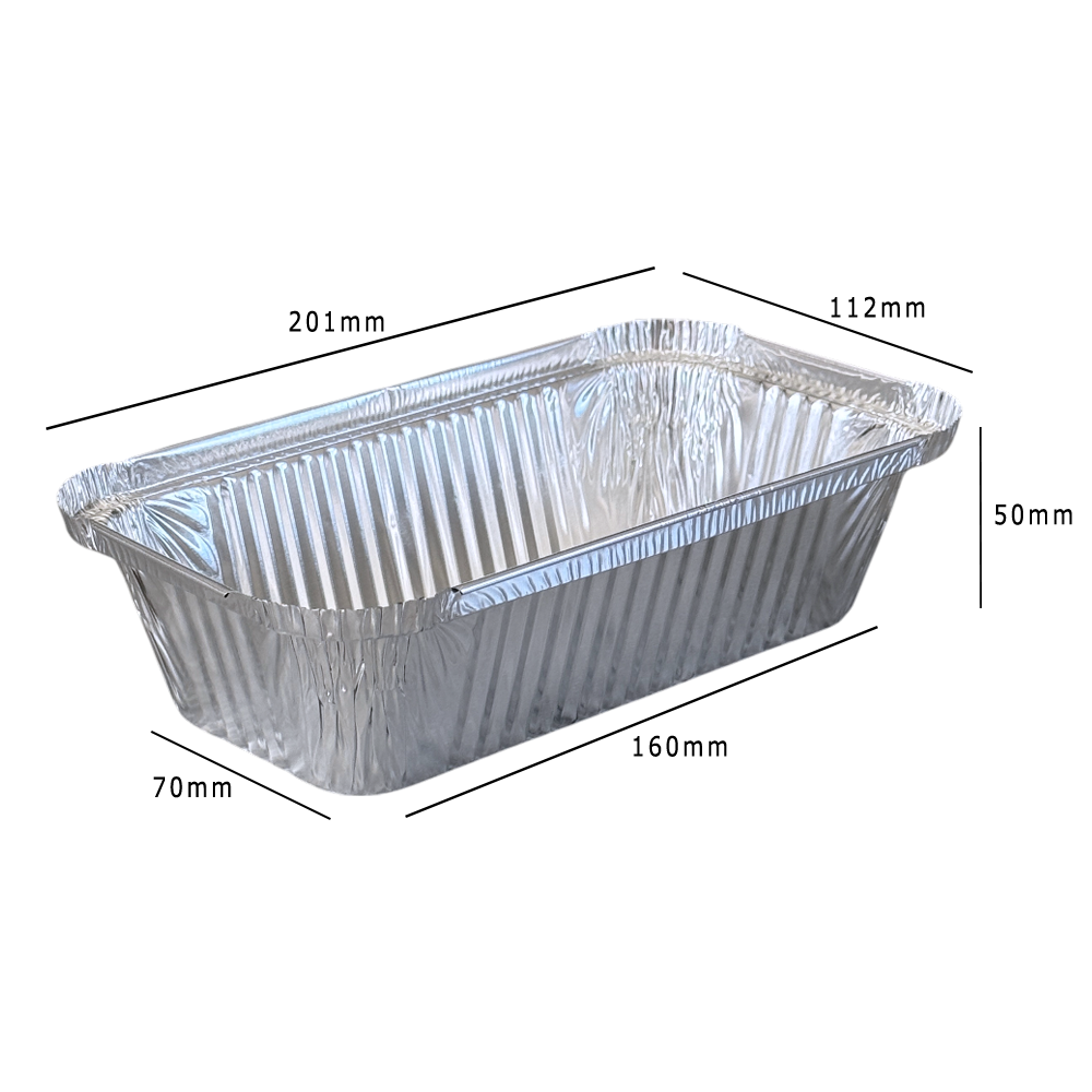 No.6a Aluminium Foil Container With Foil Lined Poly Board Lid Dimensions - Propus Packaging