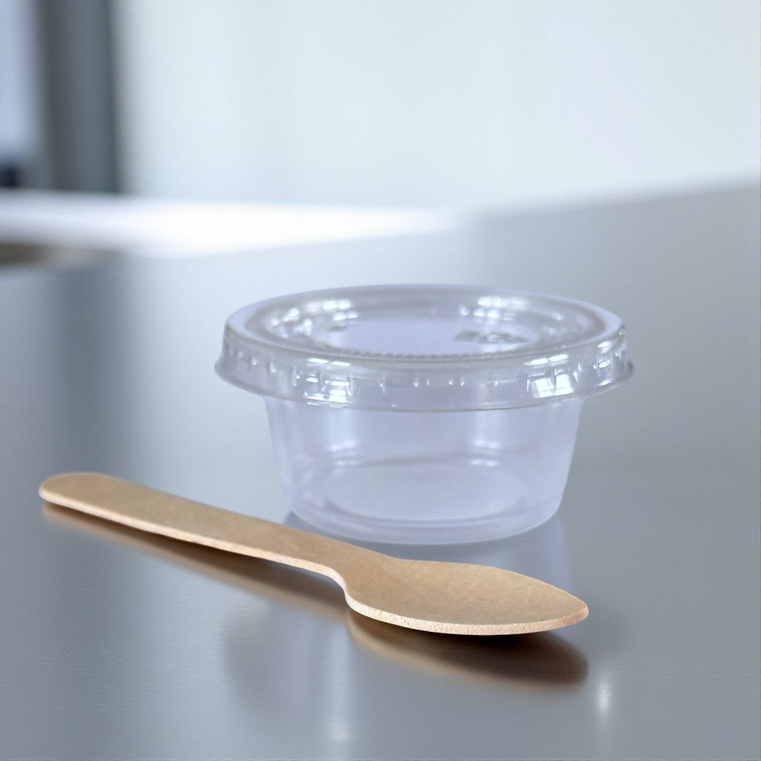 PET Clear 2oz Sauce Pot With Lid Main - Propus Packaging