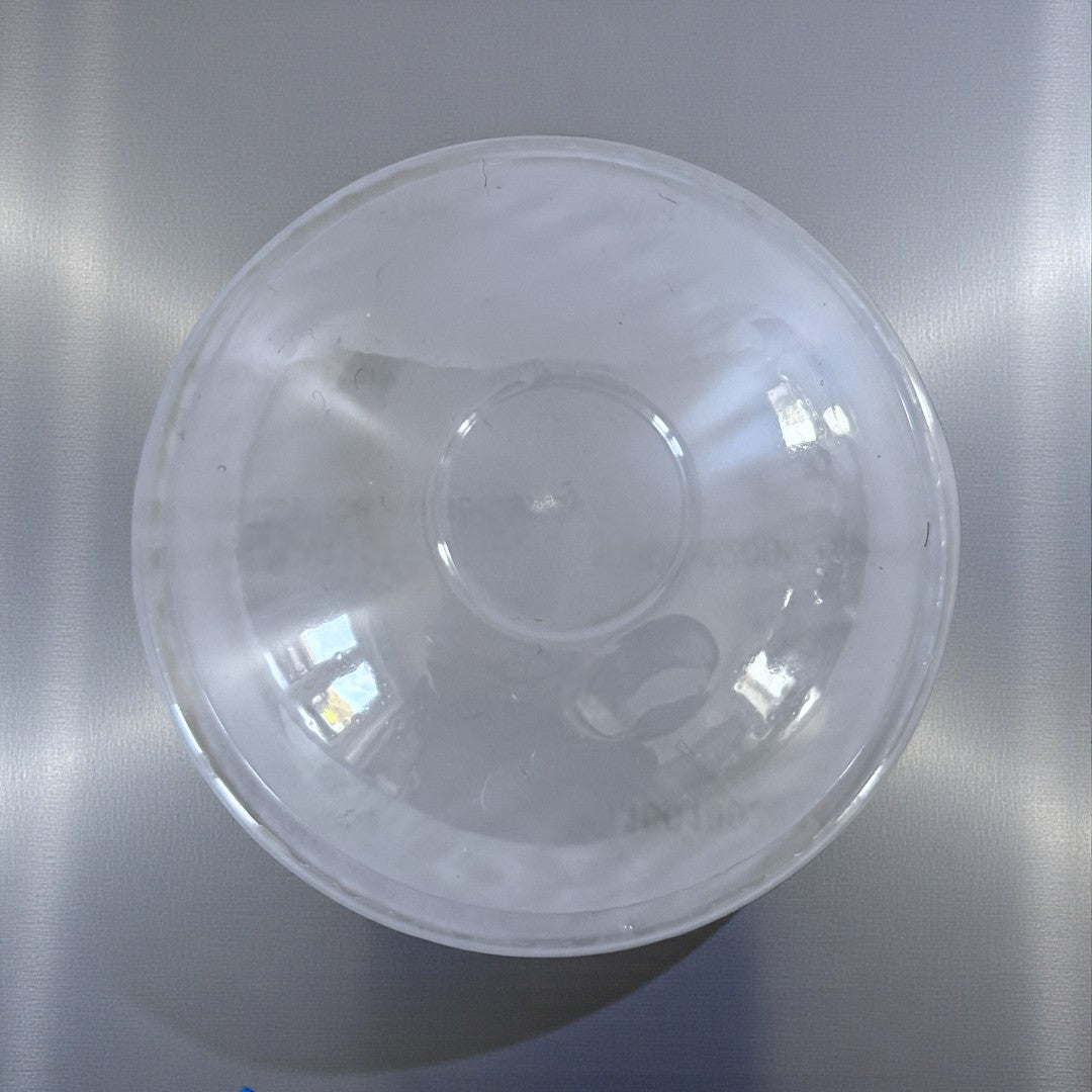 RPET Clear Dome Lid For 8oz/10oz Ice Cream Tub Overhead - Propus Packaging