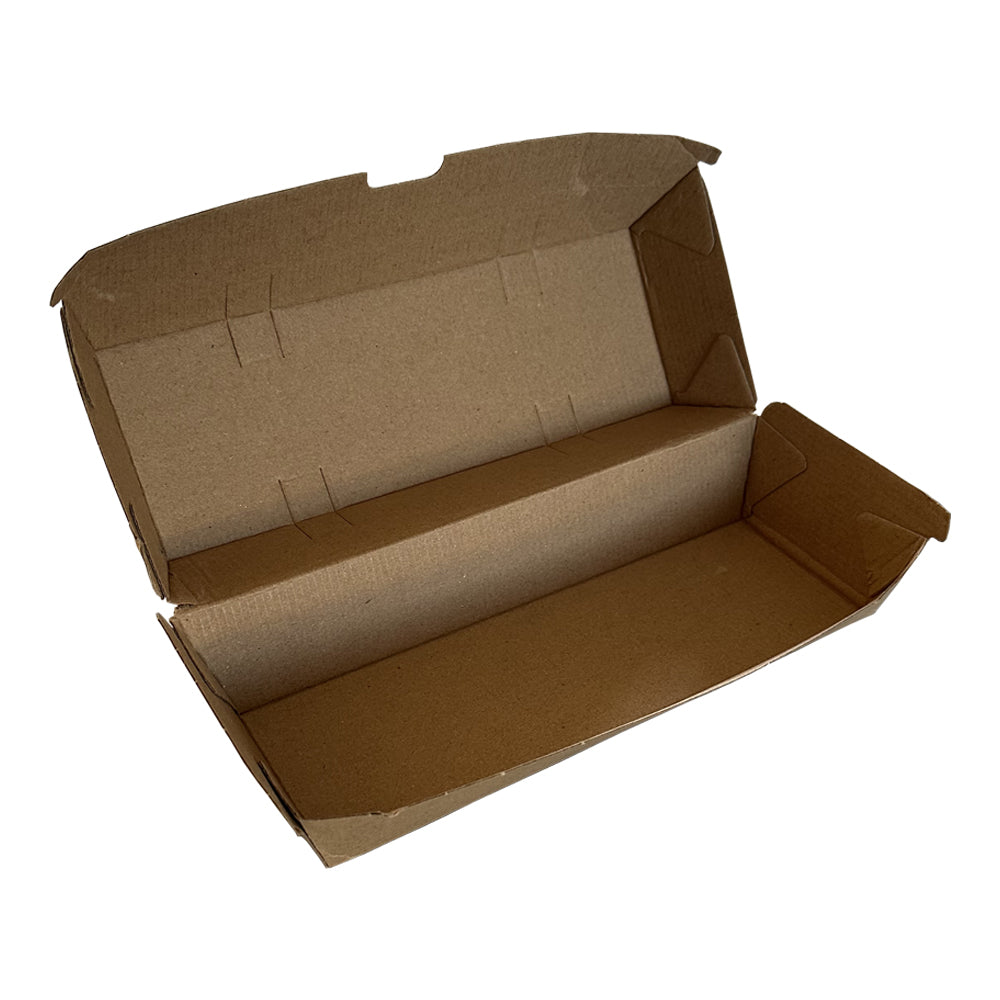 Kraft Clamshell Meal Box 208x70x78mm Pack 200 - Propus Packaging