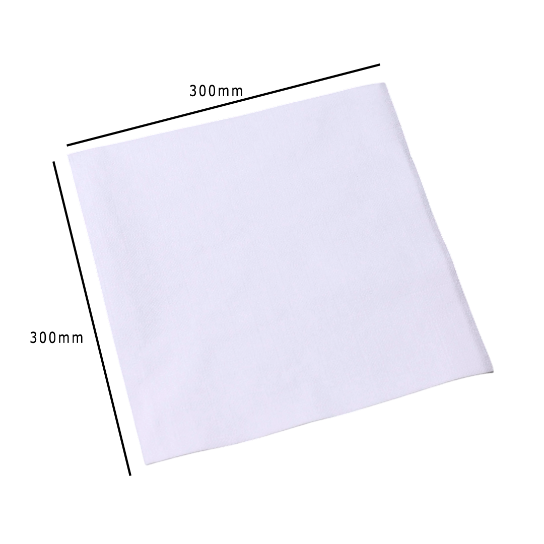 White 1-Ply Paper Napkin 30x30cm Dimensions - Propus Packaging