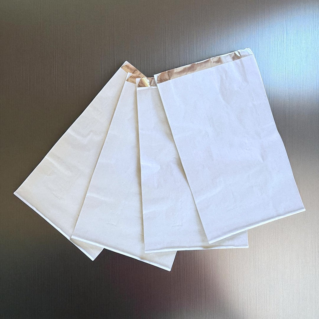 White 12" Foil Lined Hot Food Bags 290x175mm Closed - Propus Packaging