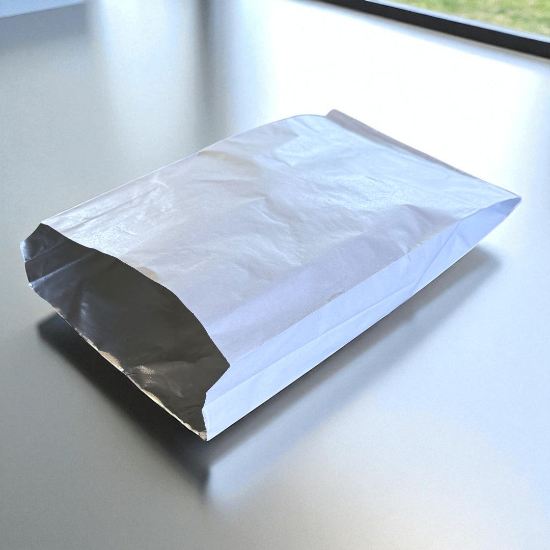White 12" Foil Lined Hot Food Bags 290x175mm Open - Propus Packaging