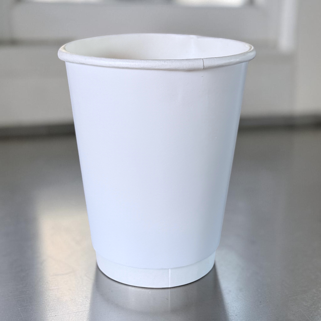 White 12oz Double Wall Paper Cup - Propus Packaging