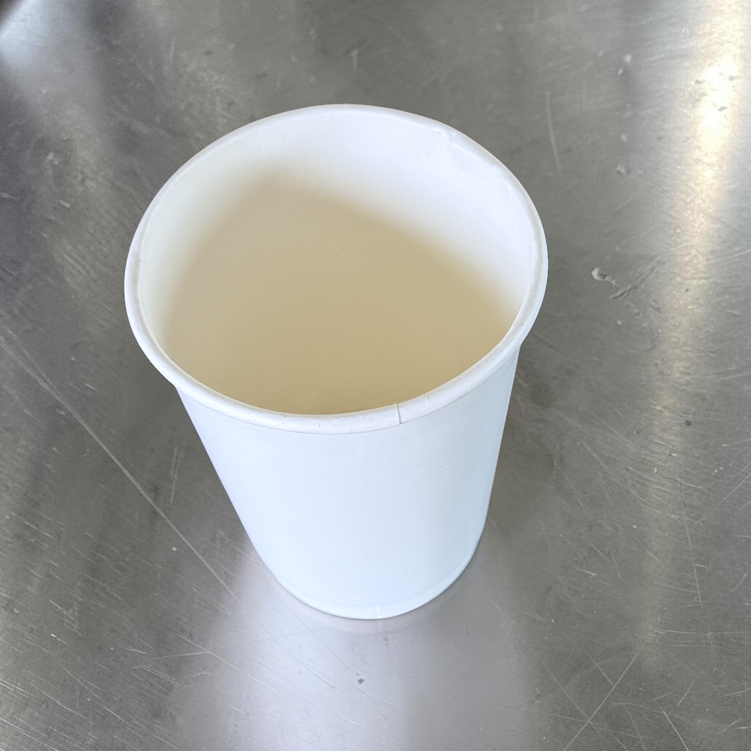 White 12oz Double Wall Paper Cup Overhead - Propus Packaging