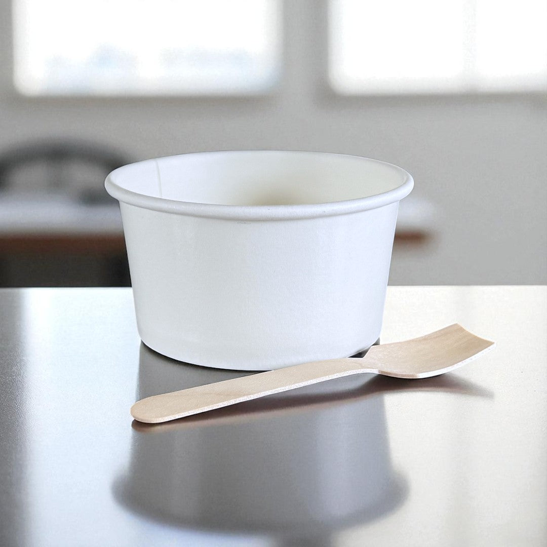 White 5oz Ice Cream Tub Side - Propus Packaging