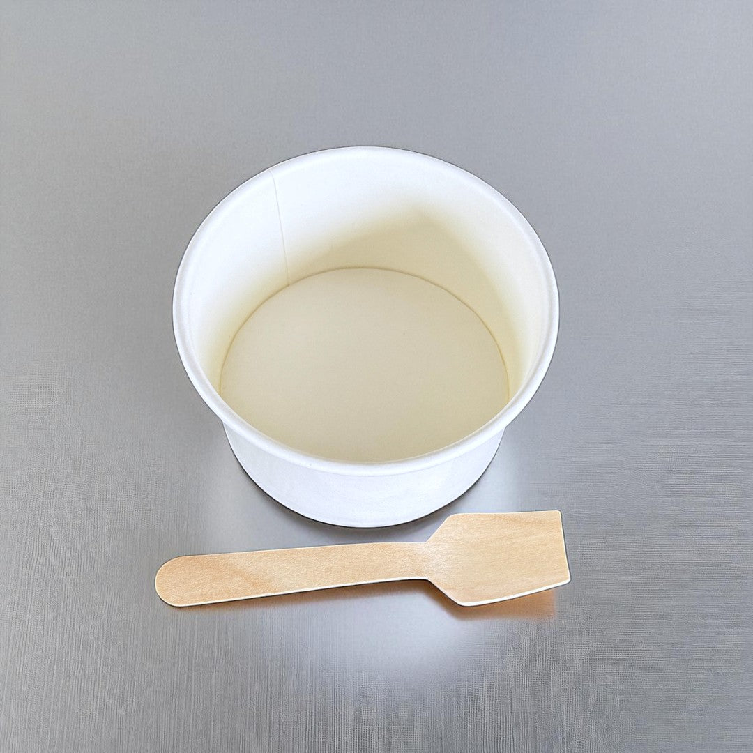 White 5oz Ice Cream Tub Overhead - Propus Packaging