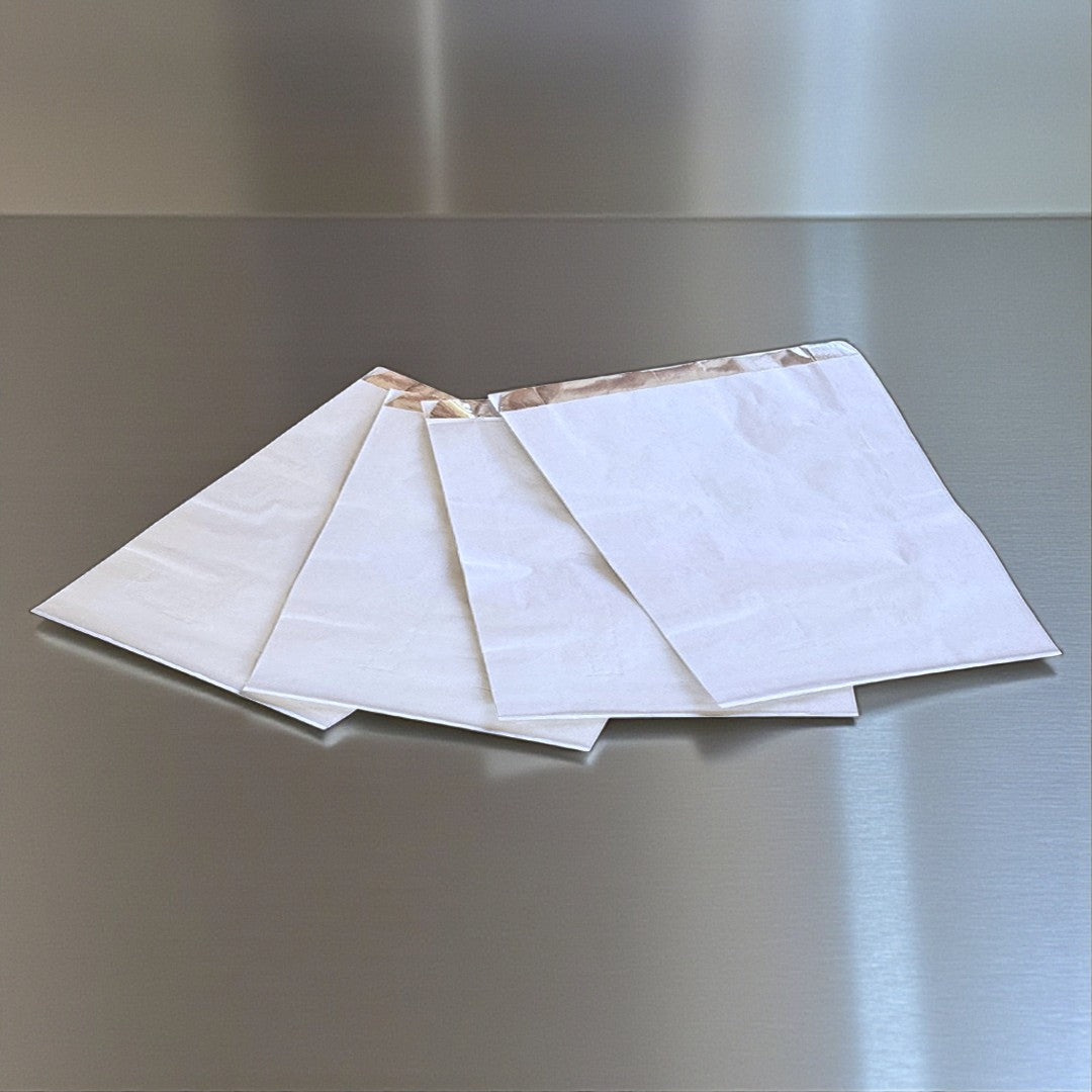 White 8" Foil Lined Hot Food Bags 205x175mm Flat - Propus Packaging