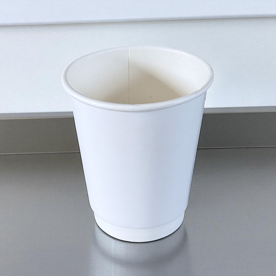 White 8oz Double Wall Paper Cup - Propus Packaging