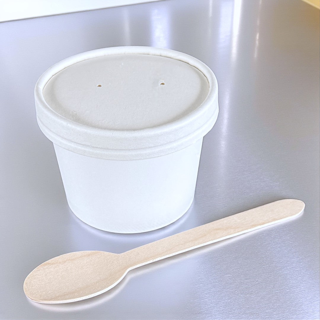 White 8oz Round Tub Container With Paper Lid - Propus Packaging