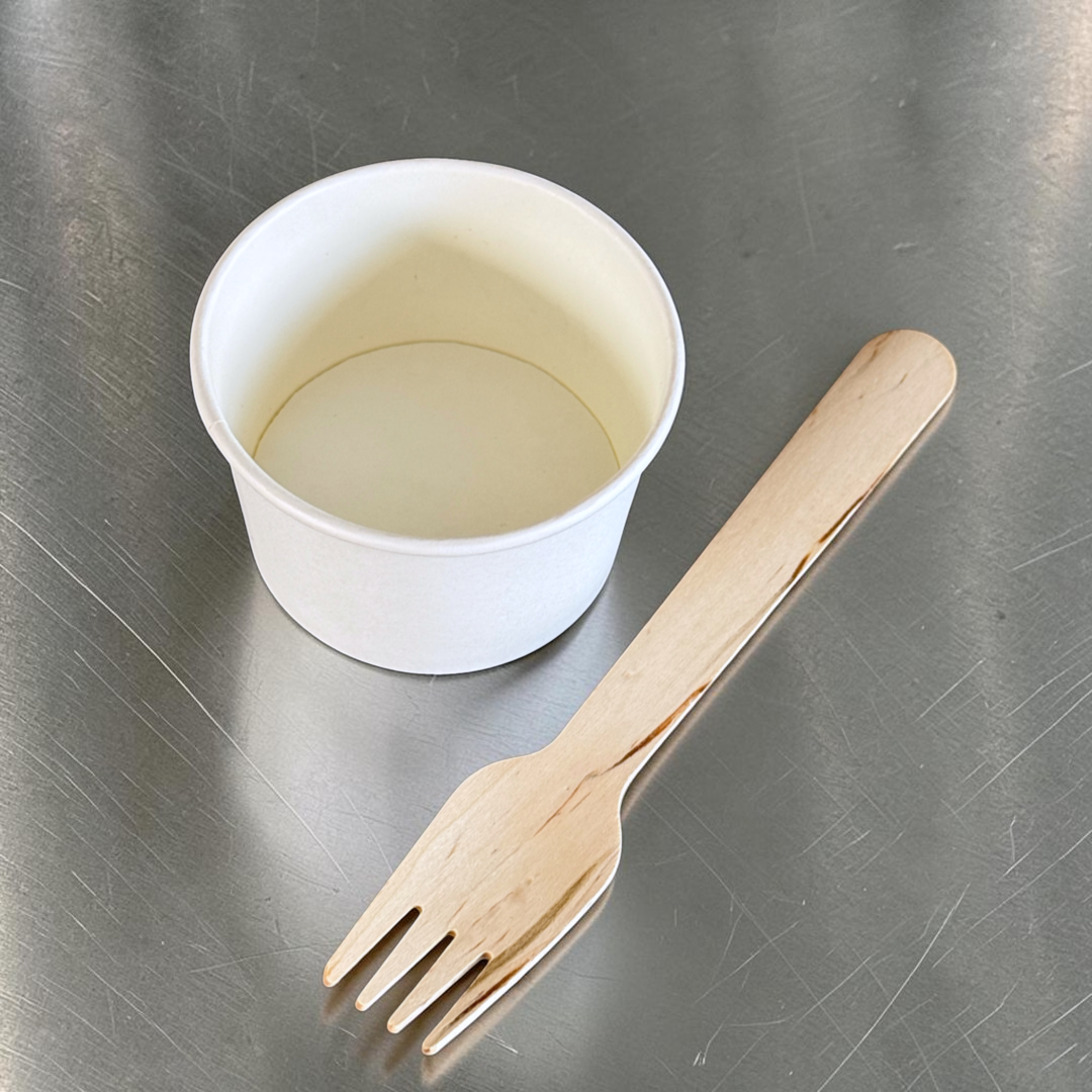 White Kraft 4oz Sauce Pot 73x45mm Overview - Propus Packaging