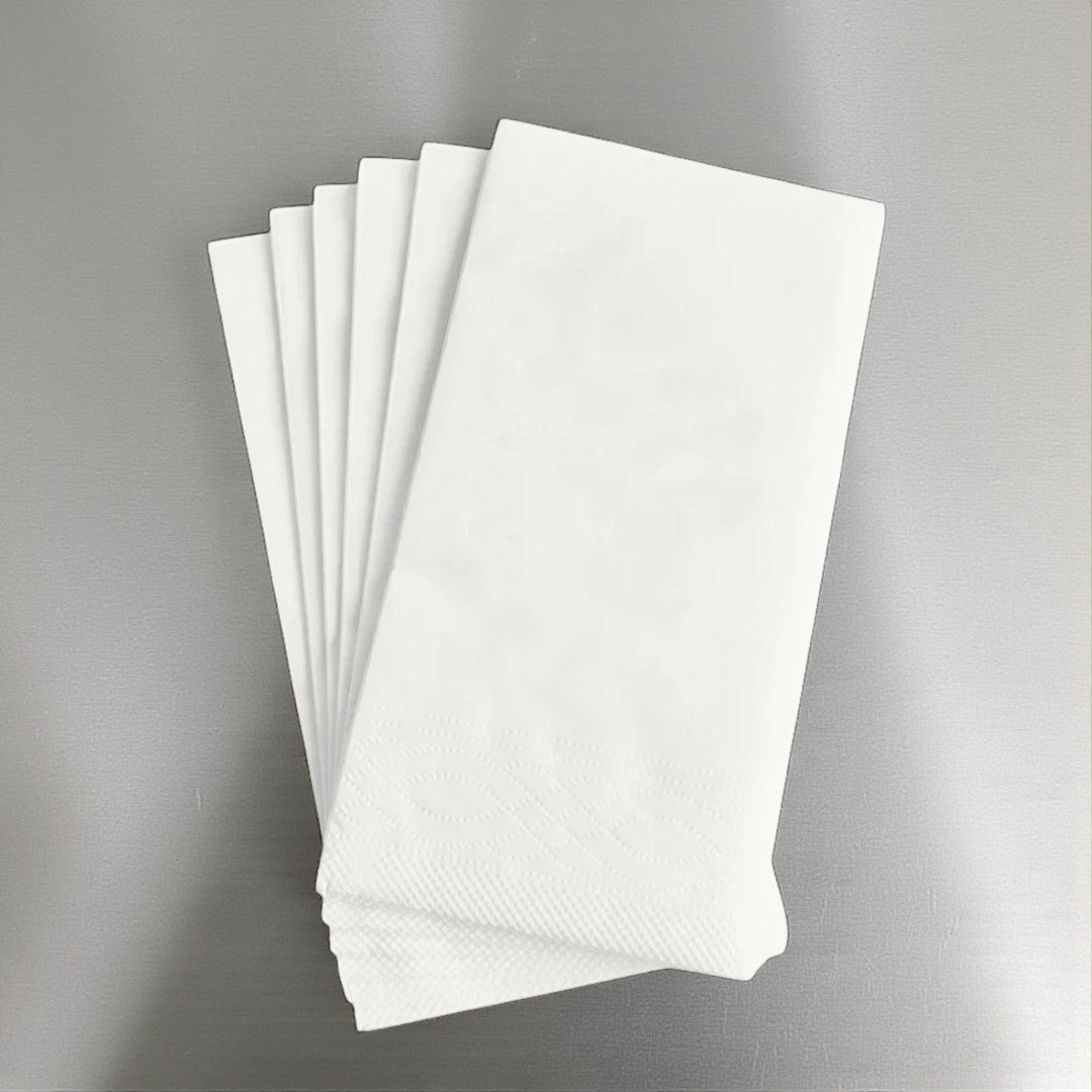 White 2-Ply Paper Napkin 40x40cm 8 Fold Fanned - Propus Packaging