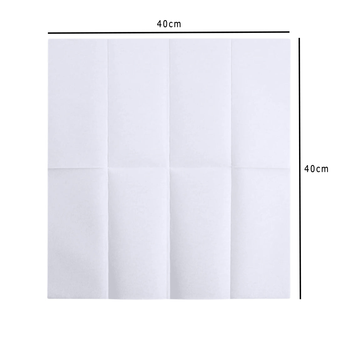 White 2-Ply Paper Napkin 40x40cm 8 Fold Dimensions - Propus Packaging