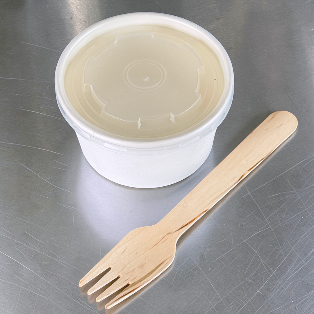 White Kraft 7oz Sauce & Portion Pots 90x50mm With Lid Overview - Propus Packaging