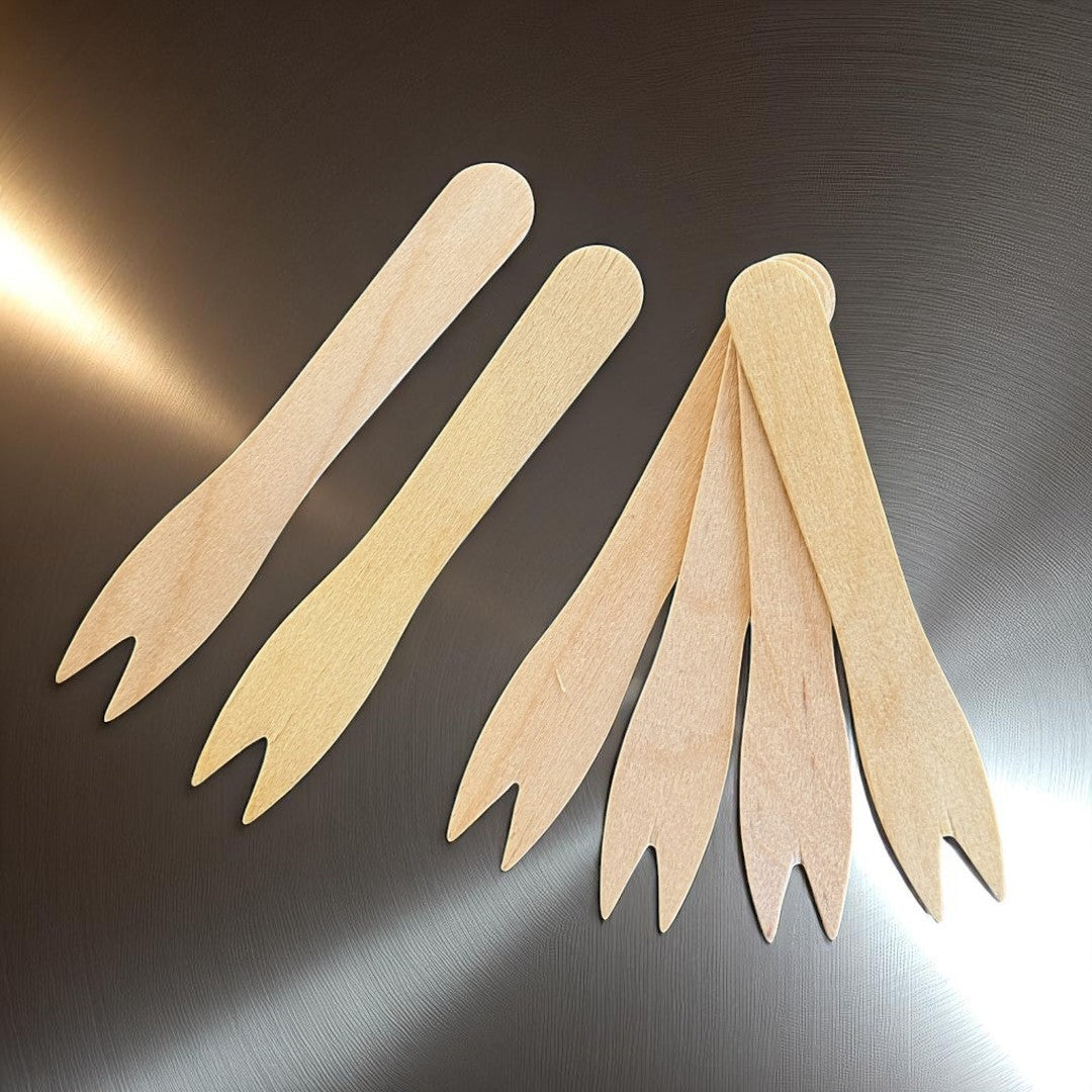 Wooden Chip Forks 90mm Overhead - Propus Packaging