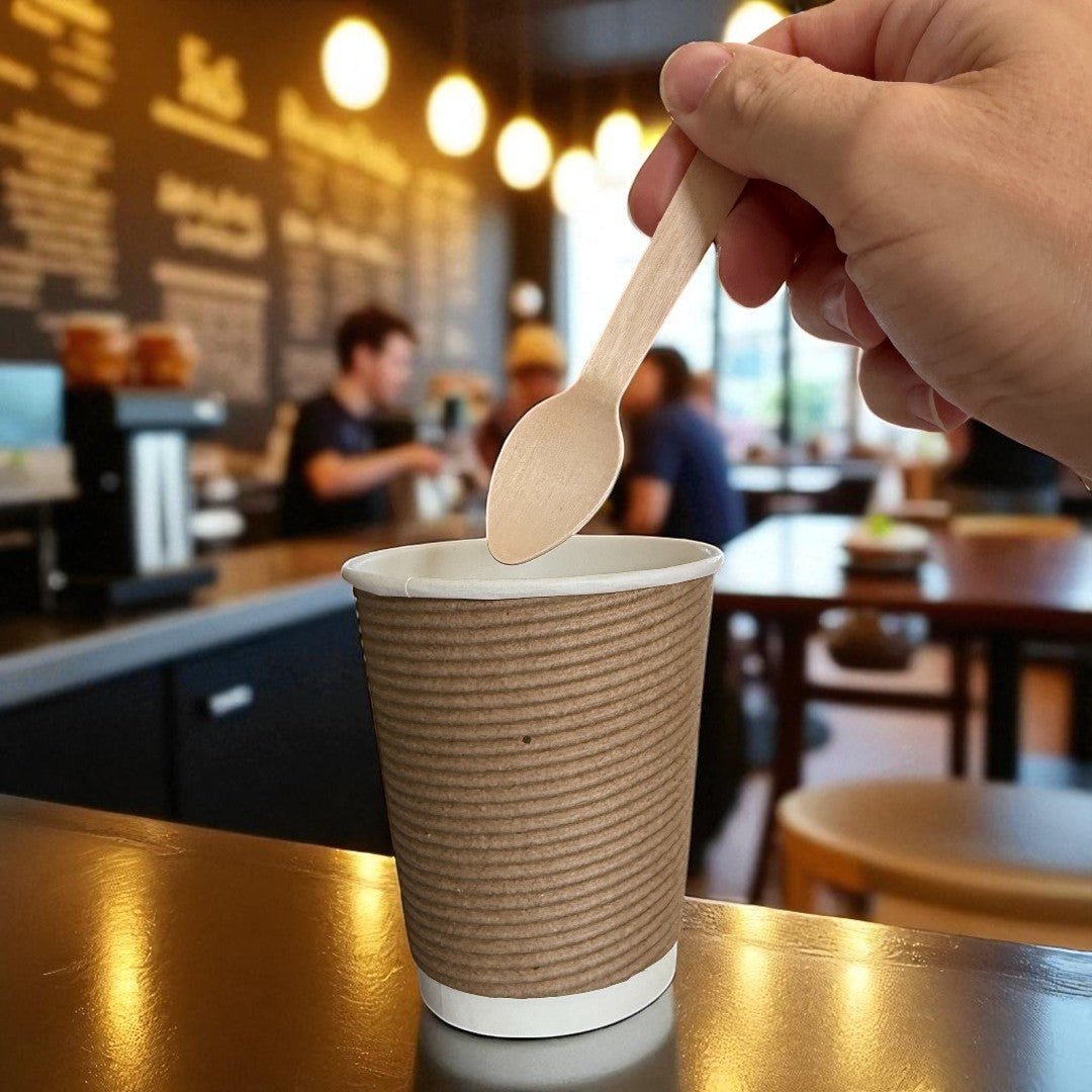 Wooden Teaspoons 110mm Lifestyle - Propus Packaging